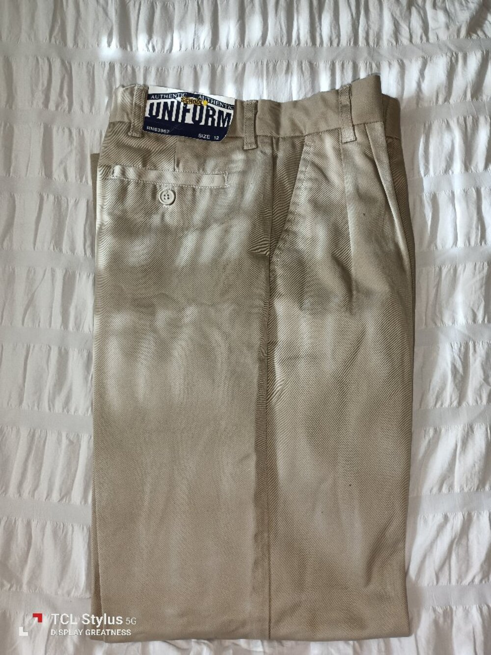 Boys Khaki  Uniform Pants Size 12